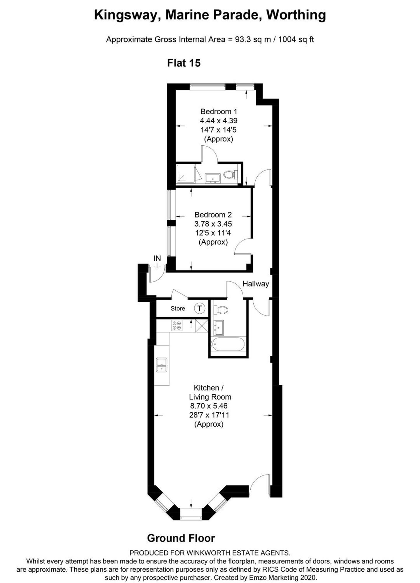 Stunning 2 Bed Apartment Sea Views And Parking Worthing Eksteriør bilde